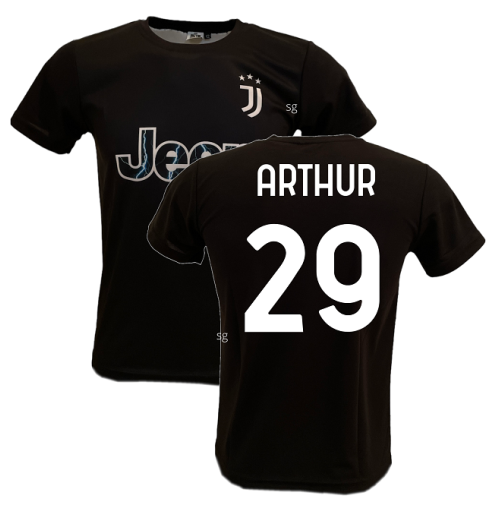 Maglia Juventus Arthur 29 ufficiale replica 2022/2023 trasferta Away nera 